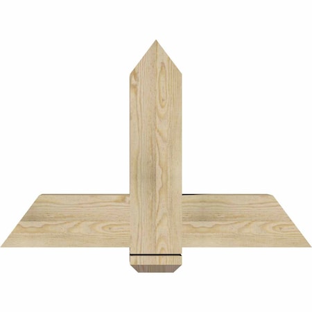 Ekena Millwork Eugene Rough Sawn Timber Gable Bracket, Douglas Fir, 36"W x 24"H x 6"D x 6"F, 16/12 Pitch GBW036X24X0606EUG00RDF